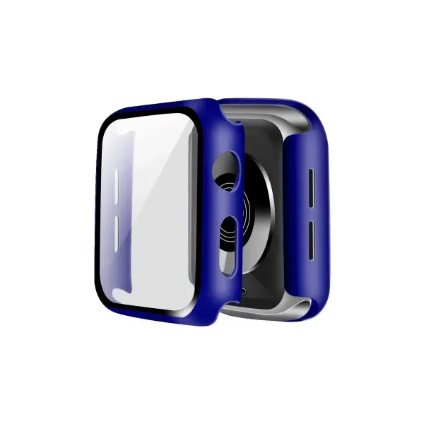 Apple Watch 41mm Camlı Kasa Ekran Koruyucu - Lacivert