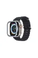 Apple Watch Ultra 49mm Alüminyum Kasa Cam Ekran Koruyucu - Mavi