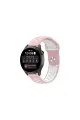 Watch 22mm Spor Delikli Kordon - Pembe-beyaz