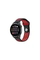 Watch 22mm Spor Delikli Kordon - Siyah-kırmızı