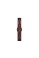 Watch 22mm Spor Delikli Kordon - Siyah-kırmızı