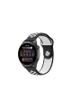 Watch 22mm Spor Delikli Kordon - Siyah-beyaz