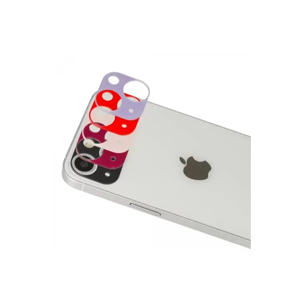 Apple İphone 13 Rainbow Kamera Lens Koruma Cam - Koyu Kırmızı