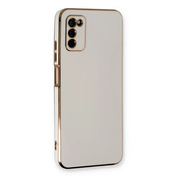 Samsung Galaxy A03s Kılıf Volet Silikon - Beyaz