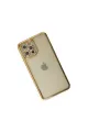 Apple İphone 12 Pro Kılıf Joke Taşlı Silikon - Gold
