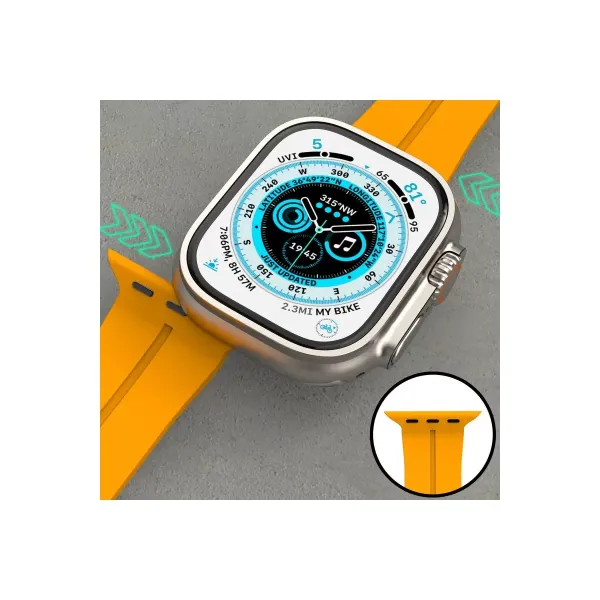 Apple Watch 42mm Kr412 Elegance Stylısh Kordon (saat Değildir) - Derin Mor