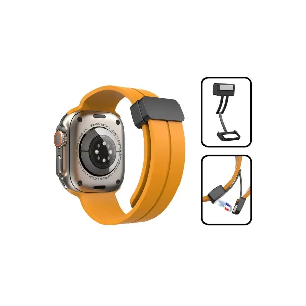 Apple Watch 42mm Kr412 Elegance Stylısh Kordon (saat Değildir) - Derin Mor