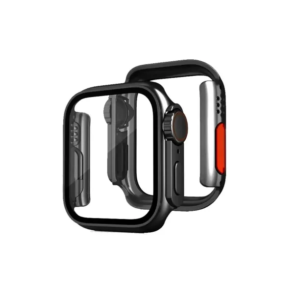 Apple Watch 40mm Watch 49mm Kasa Dönüştürücü Ve Ekran Koruyucu - Siyah