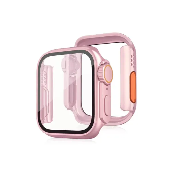 Apple Watch 41mm Watch 49mm Kasa Dönüştürücü Ve Ekran Koruyucu - Rose Gold