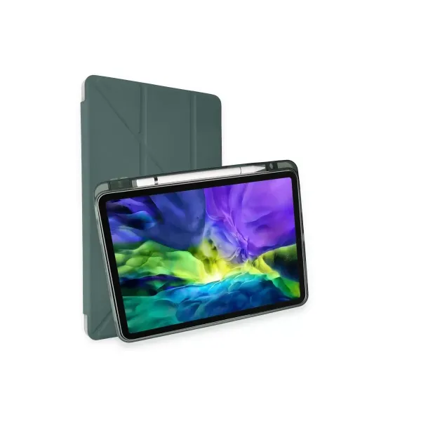 Apple İpad Air 4 10.9 Kılıf Kalemlikli Mars Tablet Kılıfı - Koyu Yeşil