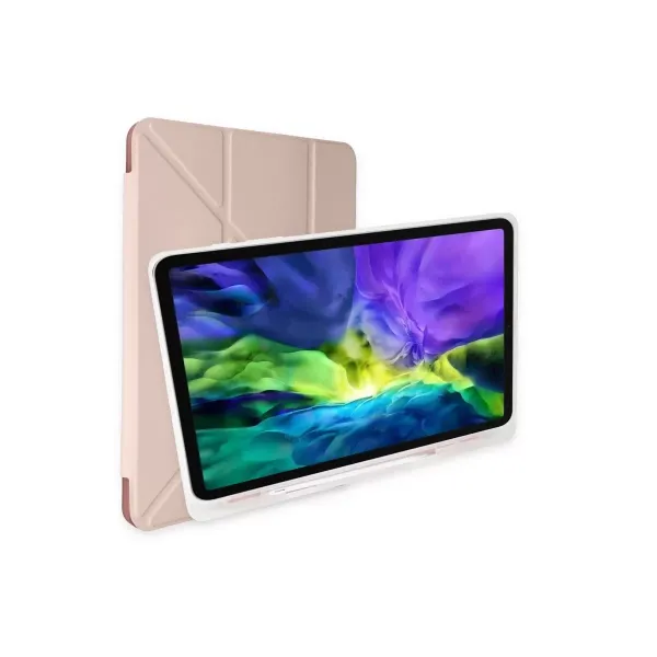 Apple İpad 9.7 (2018) Kılıf Kalemlikli Mars Tablet Kılıfı - Rose Gold