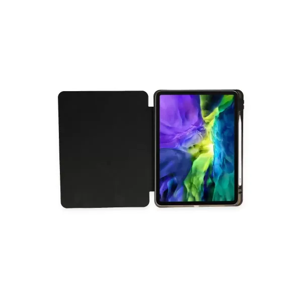 Apple İpad Pro 12.9 (2021) Kılıf Kalemlikli Mars Tablet Kılıfı - Siyah