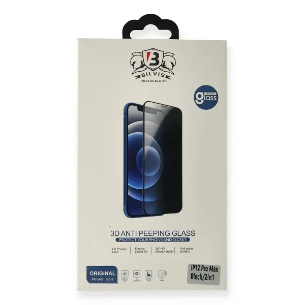 Apple İphone 12 Mini Bilvis 3d Anti Peeping Hayalet Cam Ekran Koruyucu