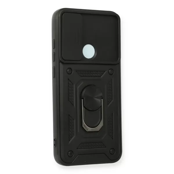 Xiaomi Redmi Note 8 Kılıf Pars Lens Yüzüklü Silikon - Siyah