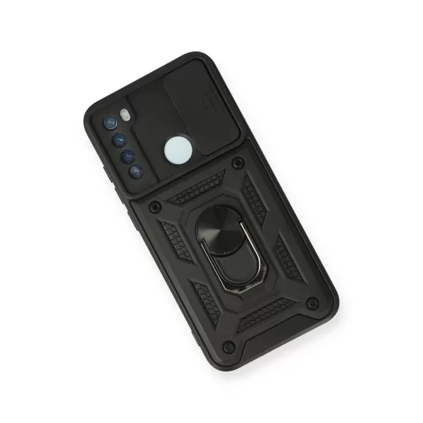 Xiaomi Redmi Note 8 Kılıf Pars Lens Yüzüklü Silikon - Siyah