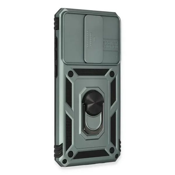 Xiaomi Redmi Note 8 Pro Kılıf Pars Lens Yüzüklü Silikon - Yeşil