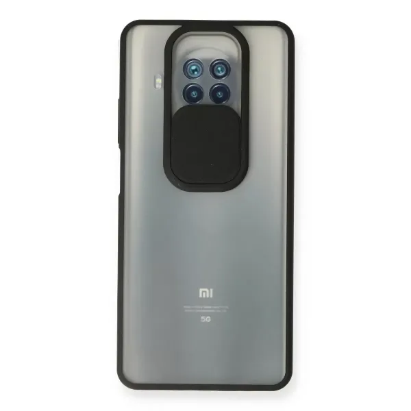 Xiaomi Mi 10t Lite Kılıf Palm Buzlu Kamera Sürgülü Silikon - Siyah