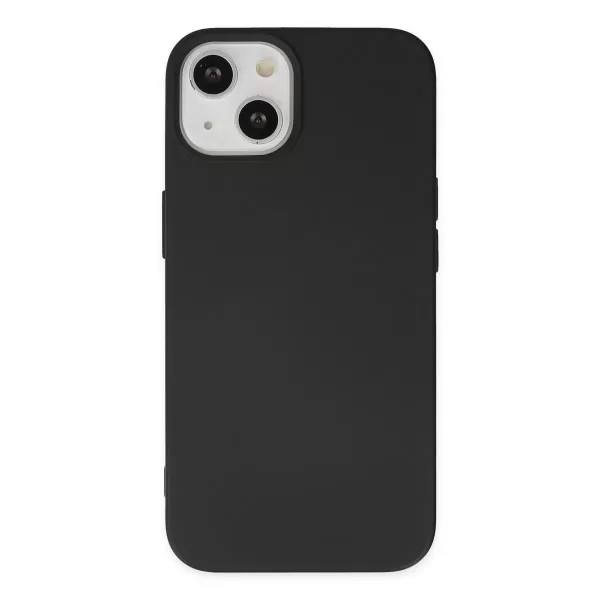 Apple İphone 14 Kılıf Nano İçi Kadife Silikon - Siyah