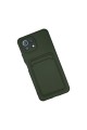 Xiaomi Mi 11 Kılıf Kelvin Kartvizitli Silikon - Koyu Yeşil