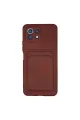 Xiaomi Mi 11 Kılıf Kelvin Kartvizitli Silikon - Bordo