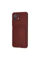Xiaomi Mi 11 Kılıf Kelvin Kartvizitli Silikon - Bordo