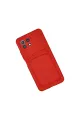 Xiaomi Mi 11 Lite Kılıf Kelvin Kartvizitli Silikon - Kırmızı