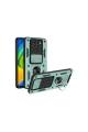 Xiaomi Redmi Note 9 4g Kılıf Pars Lens Yüzüklü Silikon - Yeşil