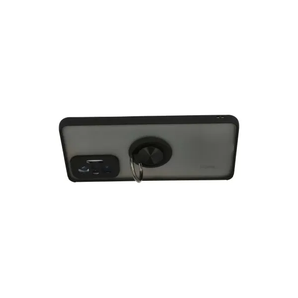 Xiaomi Redmi Note 10 Pro Kılıf Montreal Yüzüklü Silikon Kapak - Siyah