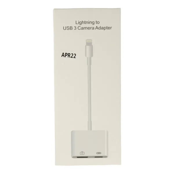 Apr22 Iphone Otg 2in1 - Beyaz