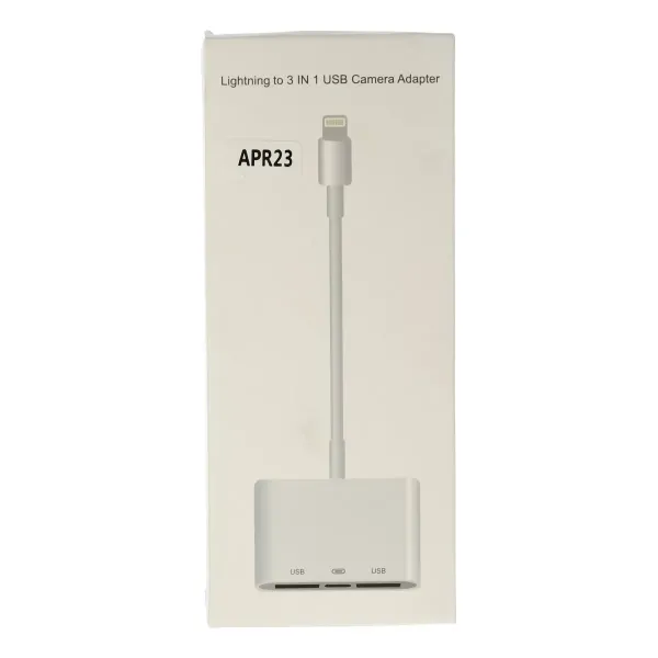 Apr23 Iphone Otg 3in1 - Beyaz