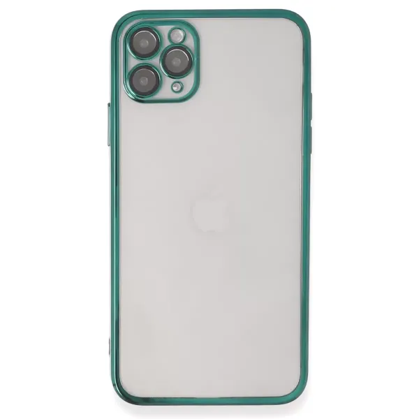 Apple İphone 11 Pro Max Kılıf Razer Lensli Silikon - Yeşil