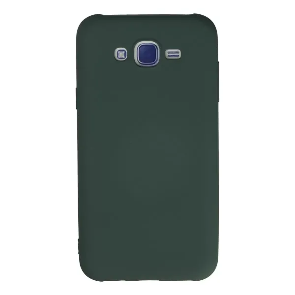 Samsung Galaxy J7 Kılıf Nano İçi Kadife Silikon - Koyu Yeşil
