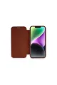 Apple İphone 12 Kılıf Dolpin Kapaklı - Kahverengi