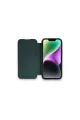 Apple İphone 14 Pro Max Kılıf Dolpin Kapaklı - Koyu Yeşil
