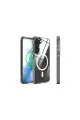 Samsung Galaxy S23 Kılıf Magneticsafe Şeffaf Silikon - Şeffaf