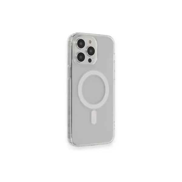 Apple İphone 14 Pro Max Kılıf Matte Şeffaf Magneticsafe - Şeffaf