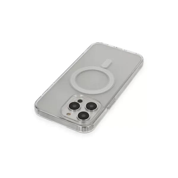 Apple İphone 14 Pro Max Kılıf Matte Şeffaf Magneticsafe - Şeffaf