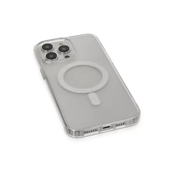 Apple İphone 14 Pro Max Kılıf Matte Şeffaf Magneticsafe - Şeffaf