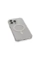 Apple İphone 14 Pro Max Kılıf Matte Şeffaf Magneticsafe - Şeffaf