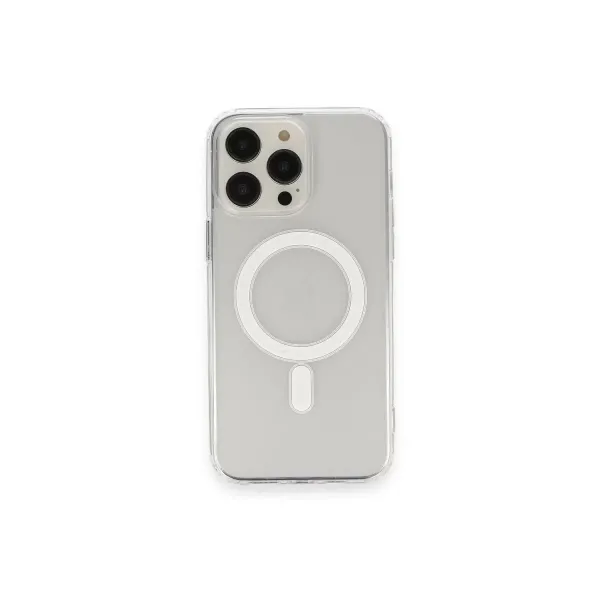 Apple İphone 13 Pro Max Kılıf Matte Şeffaf Magneticsafe - Şeffaf