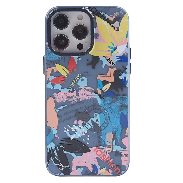 Apple İphone 13 Pro Max Kılıf Prada Desenli Kapak - Prada Pembe - 1