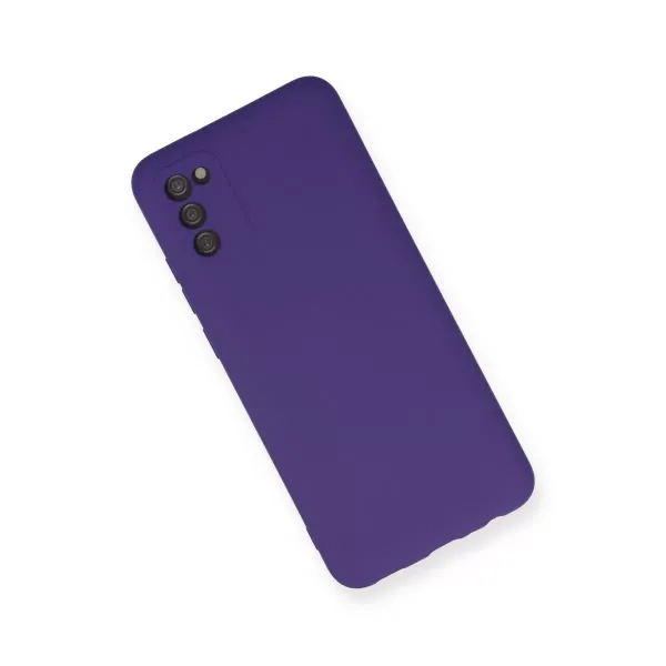 Samsung Galaxy A03s Kılıf Nano İçi Kadife Silikon - Mor
