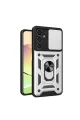 Samsung Galaxy A05 Kılıf Pars Lens Yüzüklü Silikon - Gümüş
