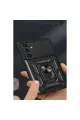 Samsung Galaxy A05 Kılıf Pars Lens Yüzüklü Silikon - Gümüş