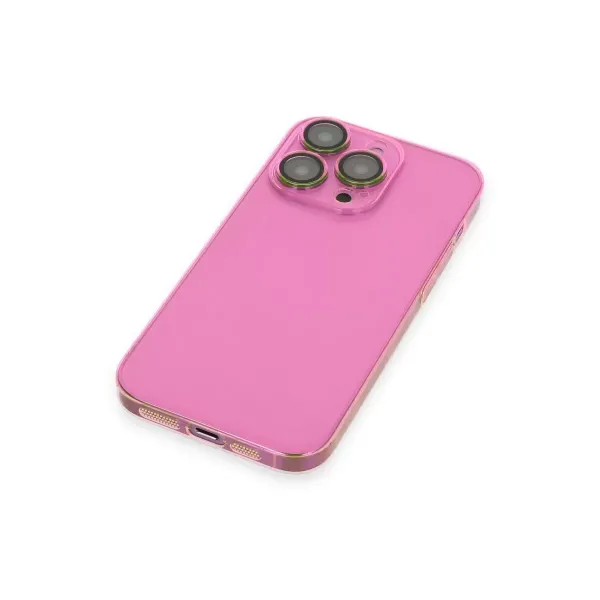 Apple İphone 13 Pro Max Kılıf Armada Lensli Kapak - Pembe