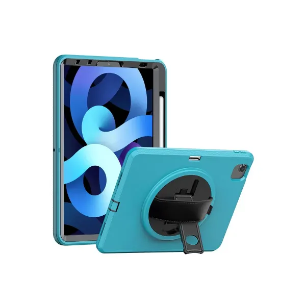 Apple İpad 2022 10.9 (10.nesil) Kılıf Hand Strap Tablet Kılıfı - Turkuaz