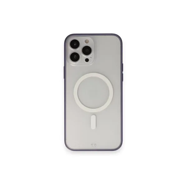 Apple İphone 14 Pro Max Kılıf Grand Magneticsafe Kapak - Mor