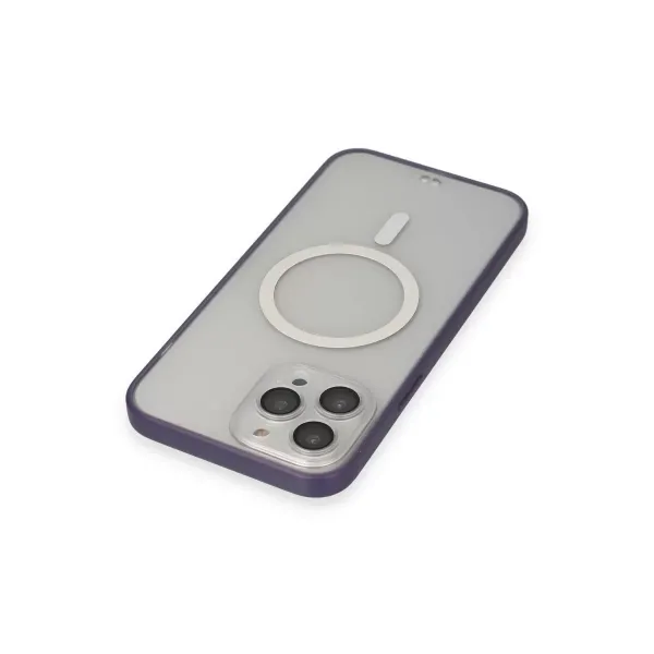 Apple İphone 14 Pro Max Kılıf Grand Magneticsafe Kapak - Mor
