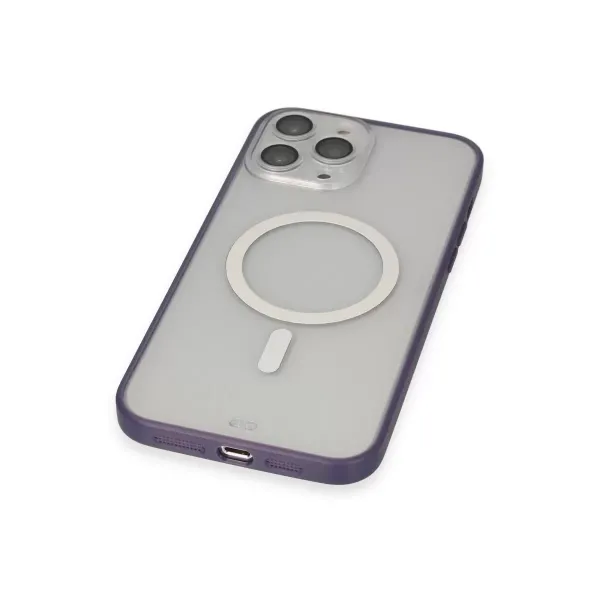 Apple İphone 14 Pro Max Kılıf Grand Magneticsafe Kapak - Mor