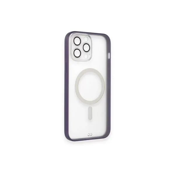 Apple İphone 14 Pro Max Kılıf Grand Magneticsafe Kapak - Mor